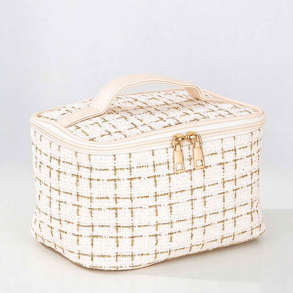Plaid Tweed Makeup Bag - DippedShop Wholesale - #5251
