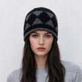 Diamond Jacquard Knit Beanie - DippedShop Wholesale - #1171