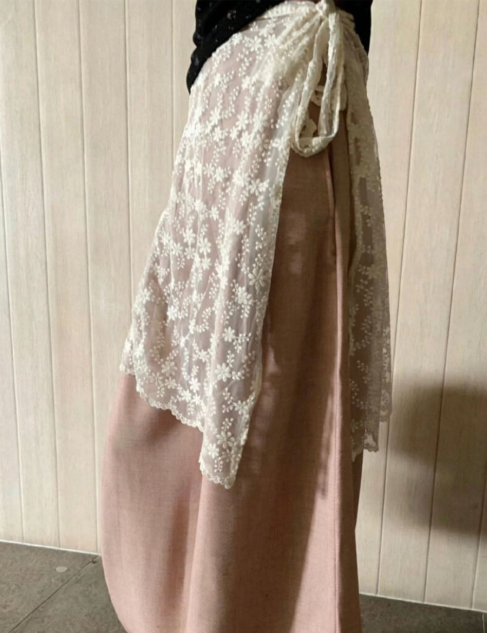 Floral Jacquard Wrap Skirt - DippedShop Wholesale - #9699