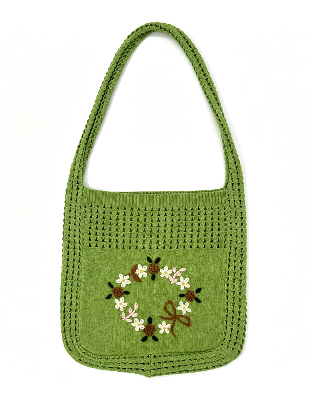 Crochet Floral Shoulder Bag - DippedShop Wholesale - #2963