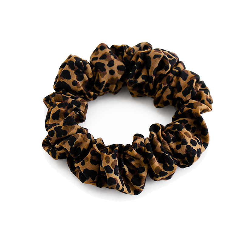 Vintage Leopard Print Ruffled Elastic Scrunchies 6W6HSR321