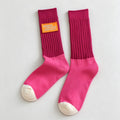 Stylish Color Block Striped Knit Socks 6W8FSO1000