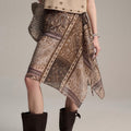 Trendy Asymmetrical Plaid Paisley Print Hip Scarf 6W1SL40