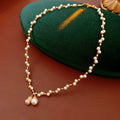 Chic Gourd Pearl Pendant Choker Necklace 6W6JNC948