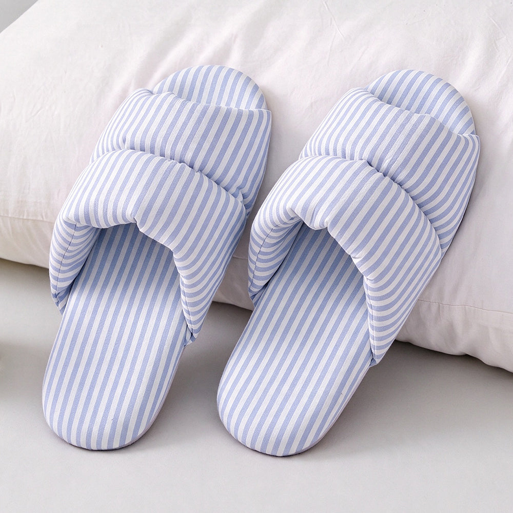 Trendy Color Block Striped Non-Slip Indoor Slippers 6W8FSP288