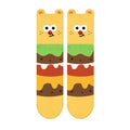 Funny Cartoon Color Block Breathable Crew Socks 6W8FSO669