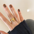 Hollow Wide Band Ring - DippedShop Wholesale - #4115