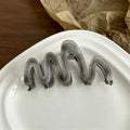 Elegant Tortoise Shell Wavy Acetate Hair Claw 6W6HCP1642