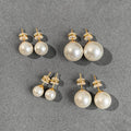 Elegant Natural Pearl Stud Earring 6W6JER575