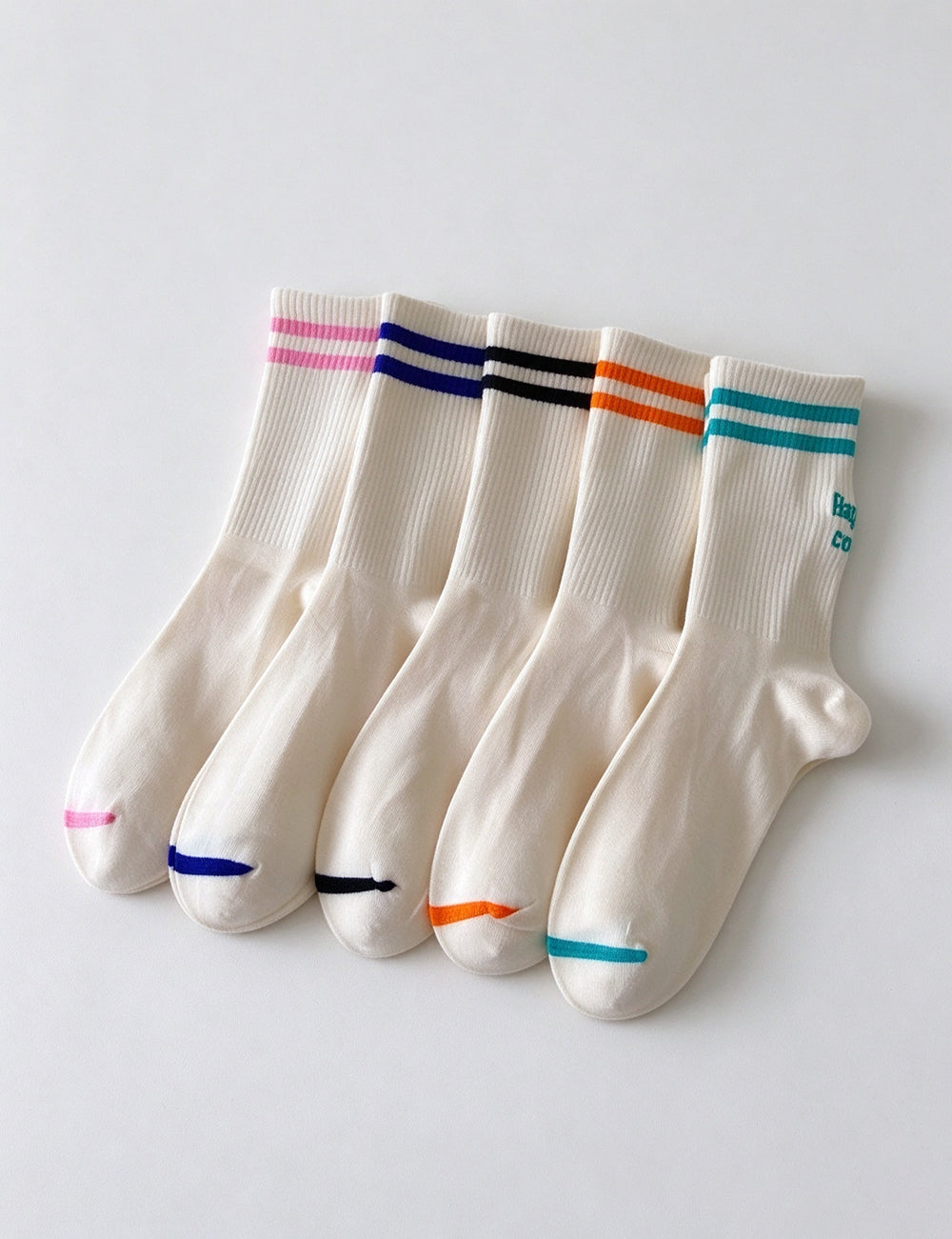 Striped Rib Socks - DippedShop Wholesale - #7939