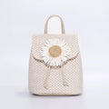 Trendy Straw Woven Sunflower Backpack 6S10BBG1434