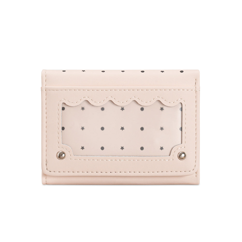 Scalloped Window Trifold Wallet - DippedShop Wholesale - #7779