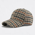 Plaid Curved Brim Baseball Cap - DippedShop Wholesale - #9411