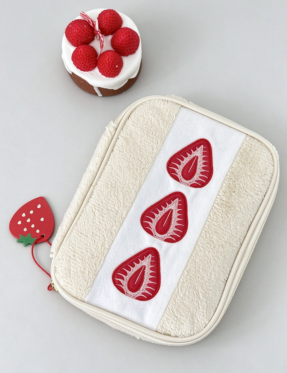 Cute Soft Plush Strawberry Embroidery - DippedShop Wholesale - #4691