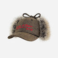 Winter Warm Letter Embroidery Faux Fur Baseball Cap 6W6HAT522