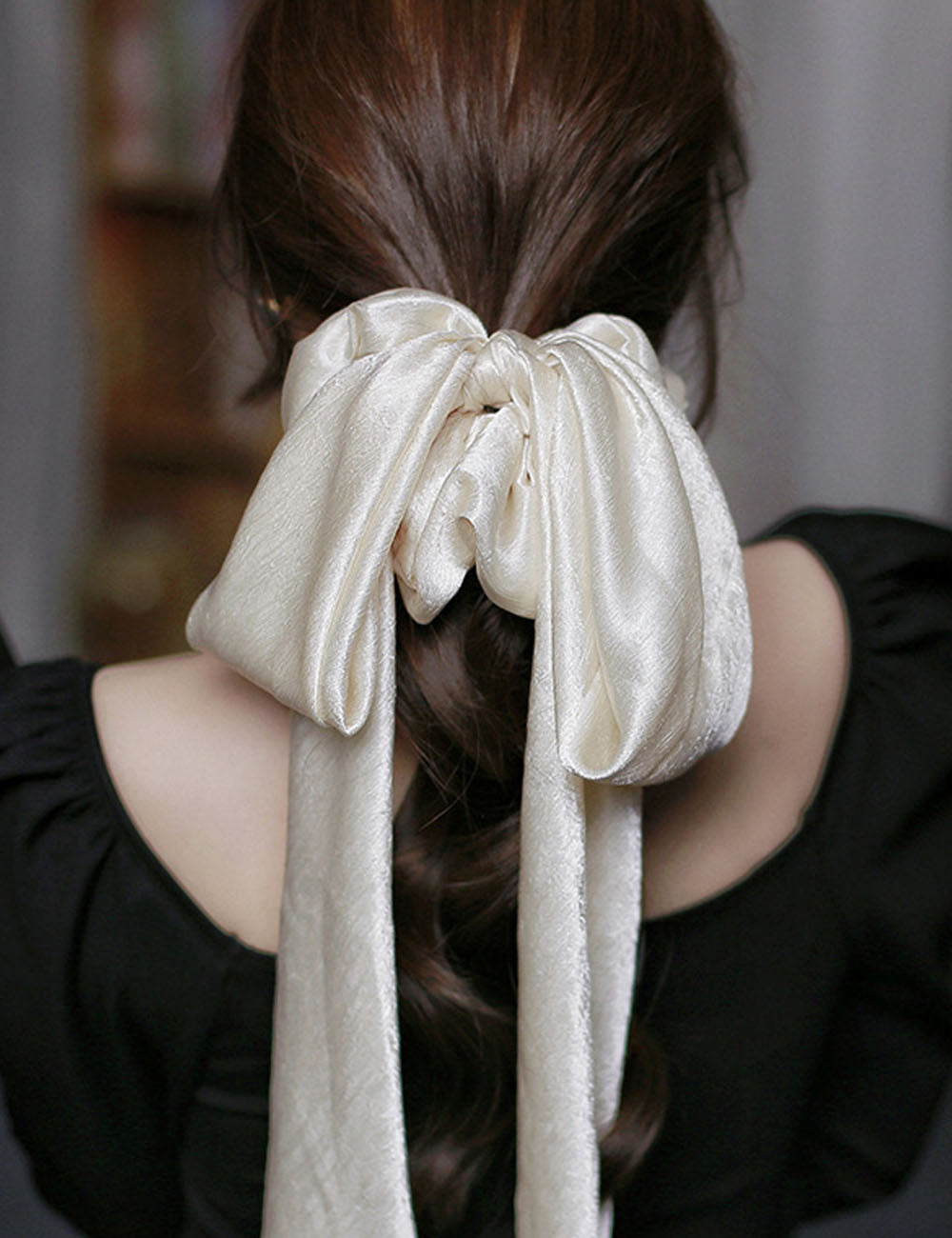 Danity Bow Knot Solid Color Hair Scrunchies MK2BW6W6HSR67