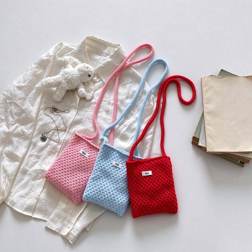 Cute Solid Color Knit Phone - DippedShop Wholesale - #5379