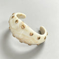 Retro Metal Rivet Chunky Resin Open Bracelets 6W6JBR623