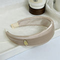Elegant Solid Color Satin Wide Headband 6W6HBD325