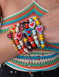 Heart Beaded Bracelet - DippedShop Wholesale - #1699
