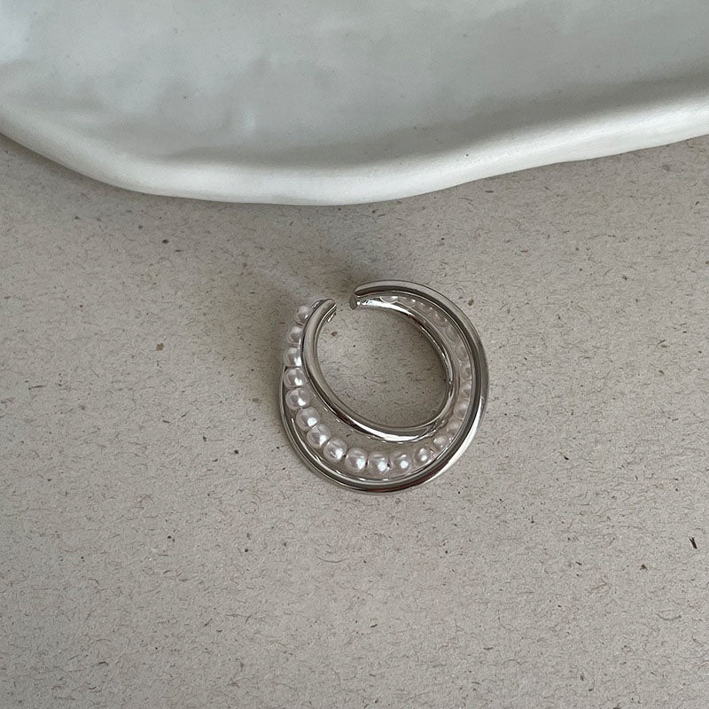 Layered Wrapped Pearl Ring - DippedShop Wholesale - #7059