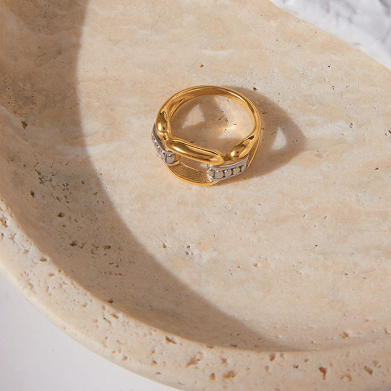 Color Block Statement Ring - DippedShop Wholesale - #8099