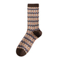 Retro Geometric Jacquard Crew Socks 6W8FSO662