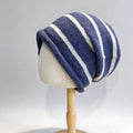 Two Tone Striped Slouchy Beanie - DippedShop Wholesale - #1747