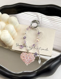 Handmade Crystal Heart Pendant Keychain Bag Charm 6W10BBC420