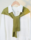 Casual Solid Color Sweater Knit Shawl Wrap 6W6NSC61