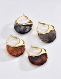 Irregular Resin Hoop Earrings - DippedShop Wholesale - #0131