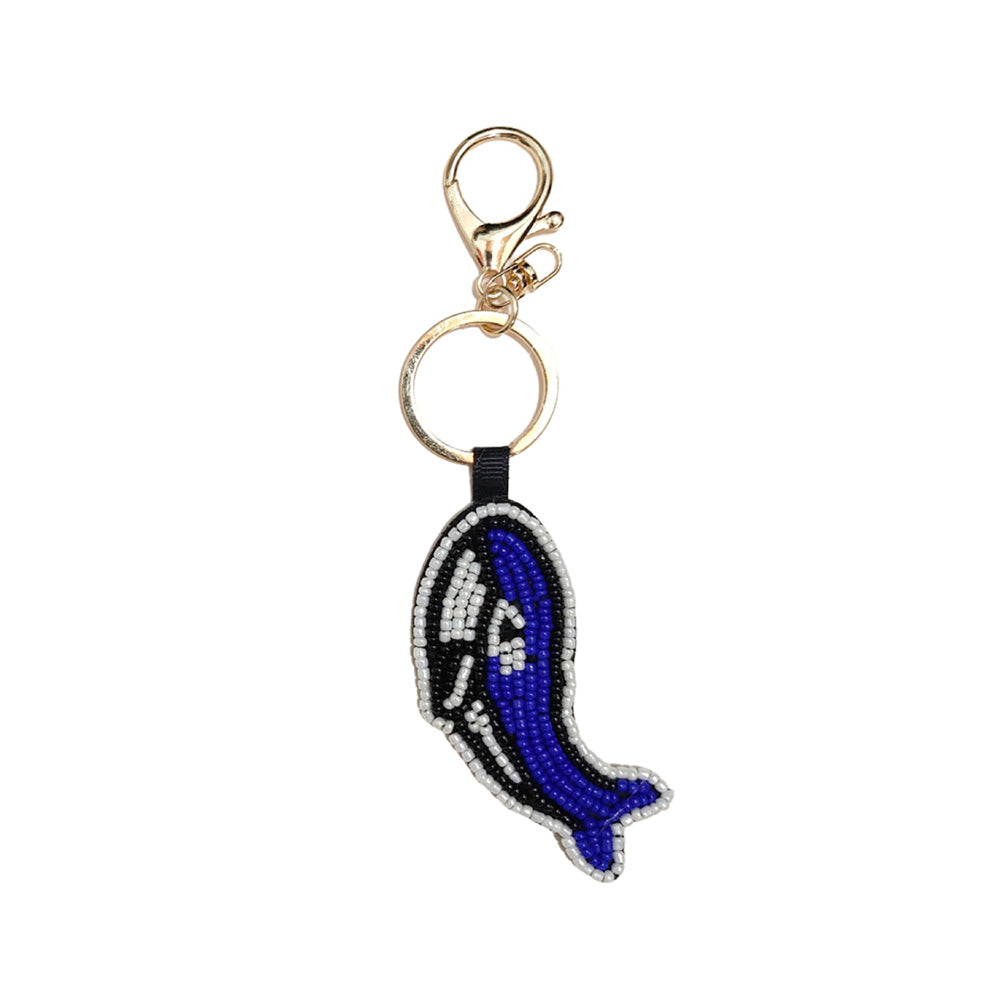 Stylish Beaded Sequin Crab Pendant Bag Charm 6W10BBC813