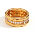 Cubic Zircon Ring Set - DippedShop Wholesale - #0547