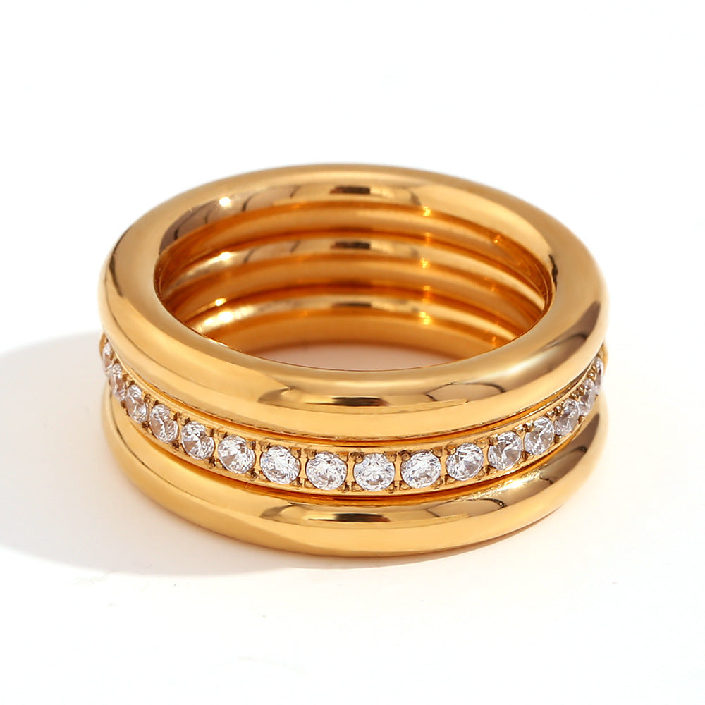 Cubic Zircon Ring Set - DippedShop Wholesale - #0547