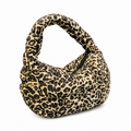 Vintage Leopard Print Ruched Puffer Cloud Bag 6W10BBG1803
