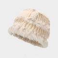 Cute Faux Rabbit Fur Knit Bucket Hat 6W6HAT686