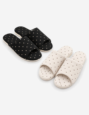 Polka Dots Quiet Sole Non-Slip Indoor Slippers 6W8FSP227