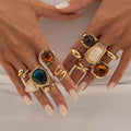 Resin Gemstone Statement Ring - DippedShop Wholesale - #7123