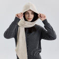 Minimalist Solid Color Hooded Triangle Scarf 6W6NSW300