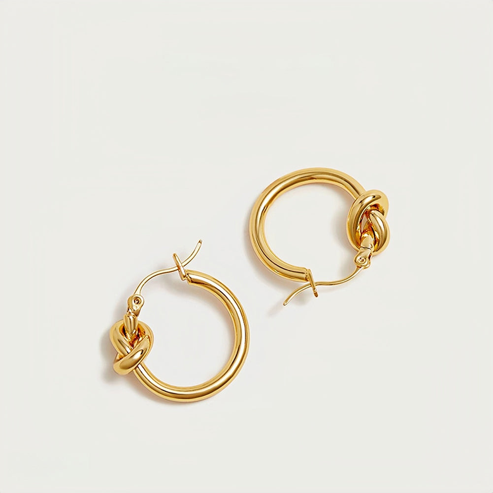 Knotted Hoop Earrings - DippedShop Wholesale - #3059