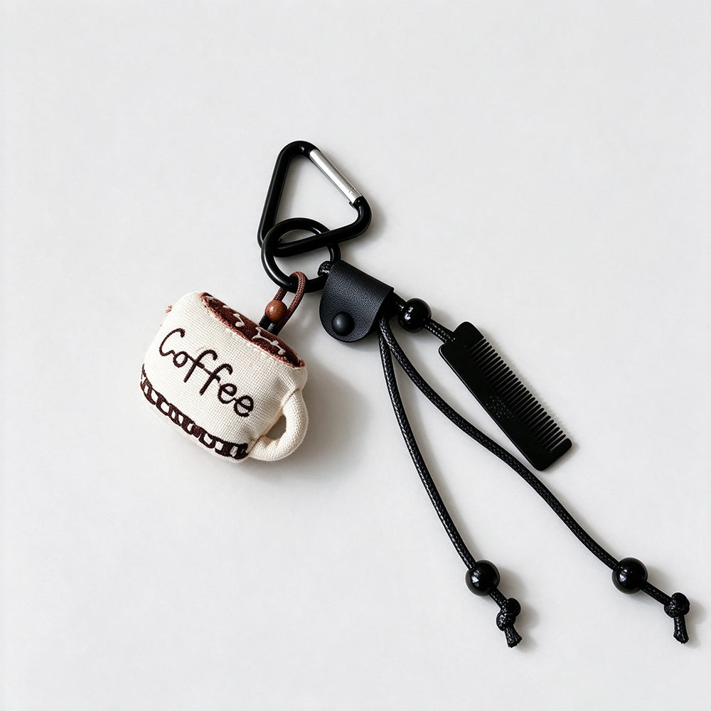 Coffee Cup Plush Bag Charm - DippedShop Wholesale - #6691