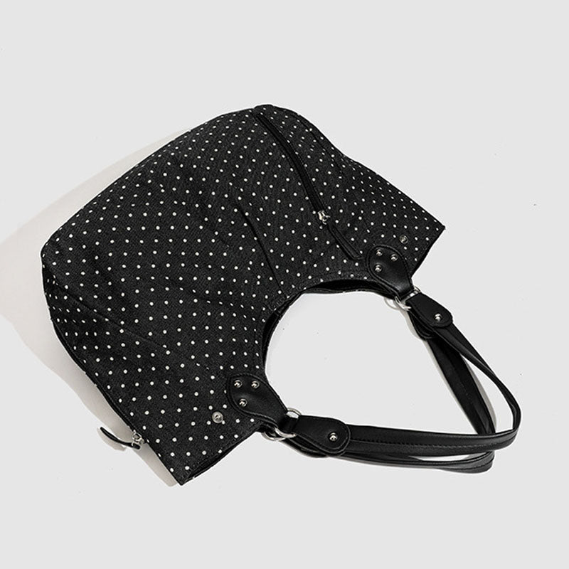 Casual Polka Dot Color Block Shoulder Bag 6W10BBG2006