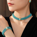 Boho Style Multi Layer Turquoise Choker Necklace 6W6JNC980