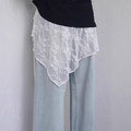 Elegant Asymmetrical Lace Tie-Waist Hip Scarf 6W1SL42