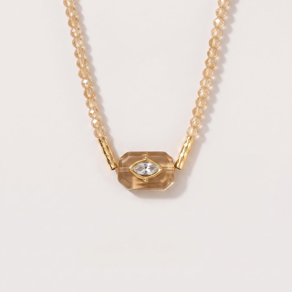 Evil Eye Beaded Necklace - DippedShop Wholesale - #7475