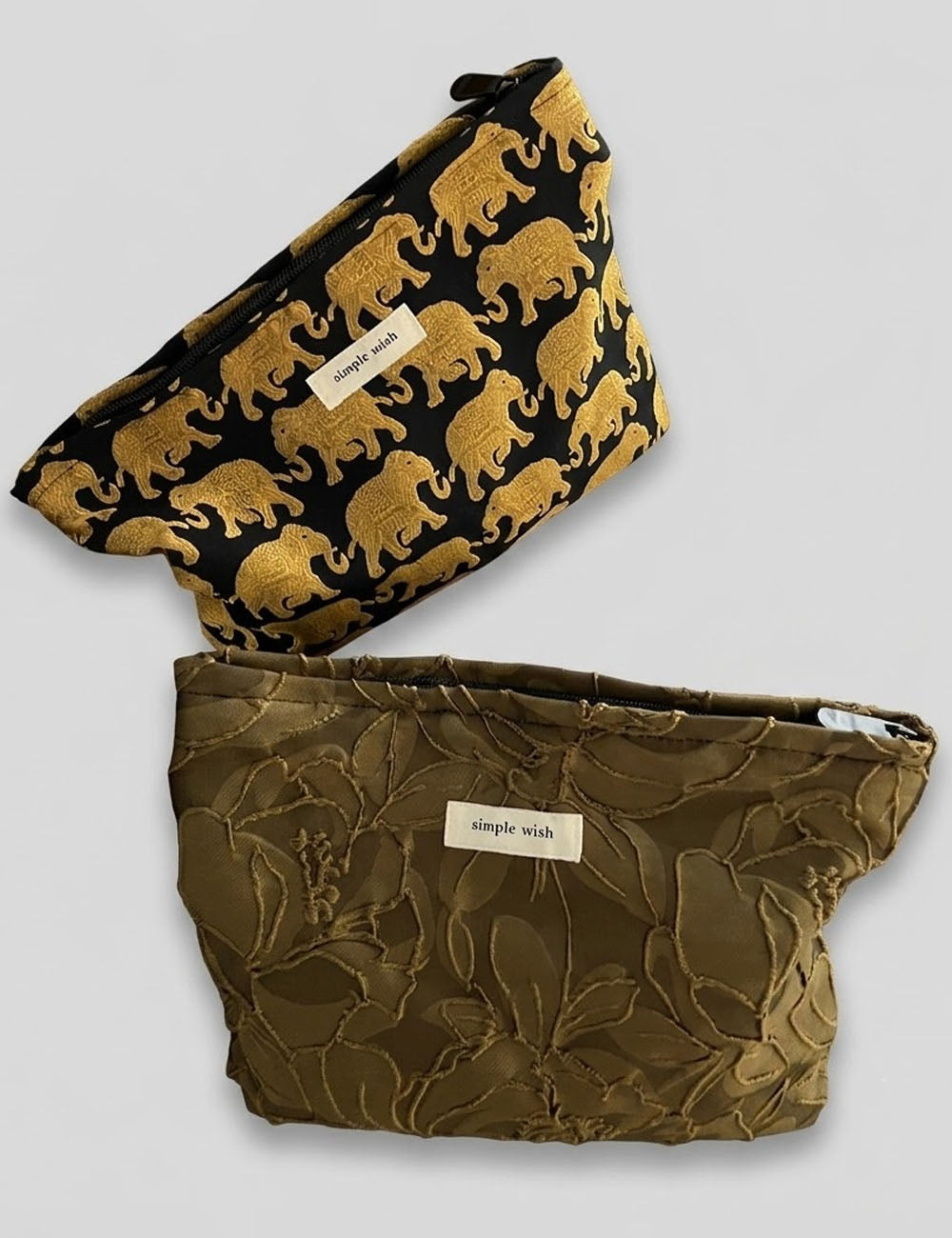 Vintage Elephant Jacquard Portable Makeup Bag MK2BW6S10BOB76