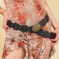 Trendy Wide Disc Concho Waist Cowgirl Belt 6W6JBT221