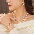Chic Rhinestone Pearl Twist Choker Necklace 6W6JNC957