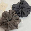 Minimalist Plaid Print Hair Scrunchies 6W6HSR381