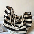 Color Block Striped Large Capacity Shoulder Bags 6W10BBG1939
